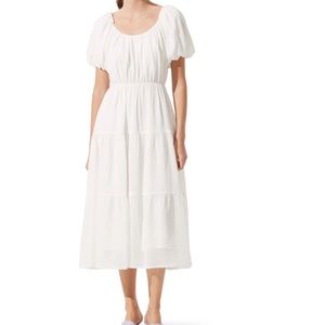 ASTR The Label Tiered Short Sleeve Dress L